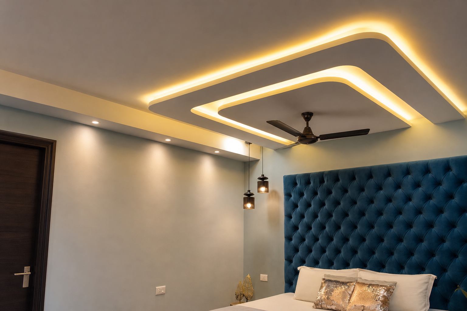 Layered Cove Lighting Ceiling