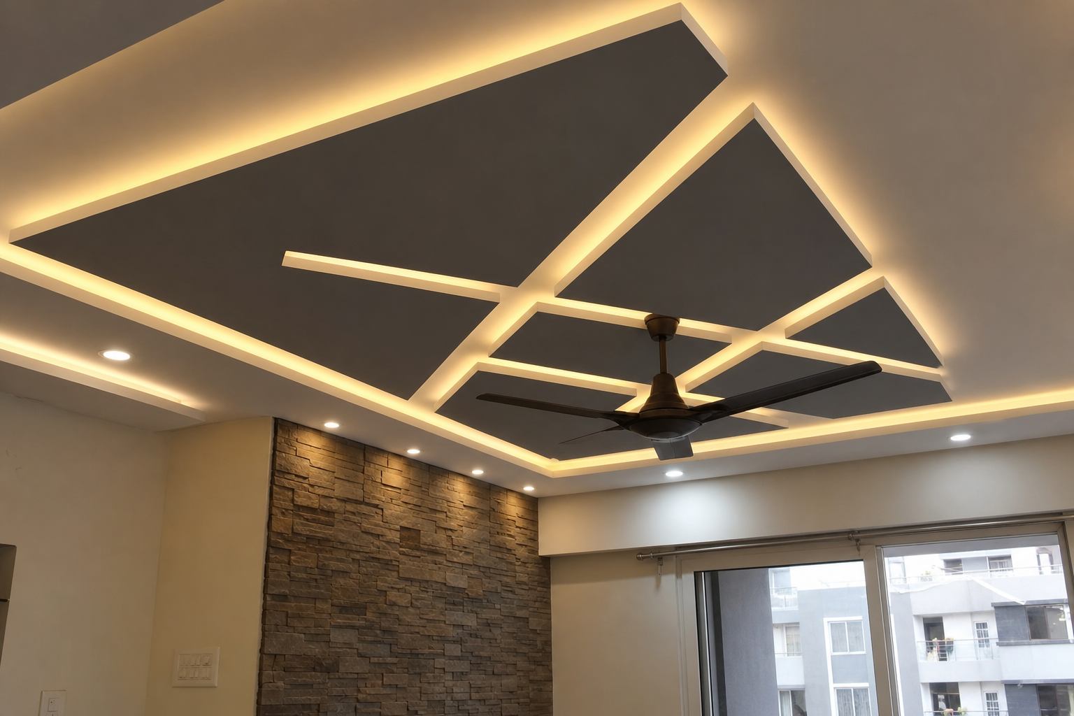 Geometric POP False Ceiling Design