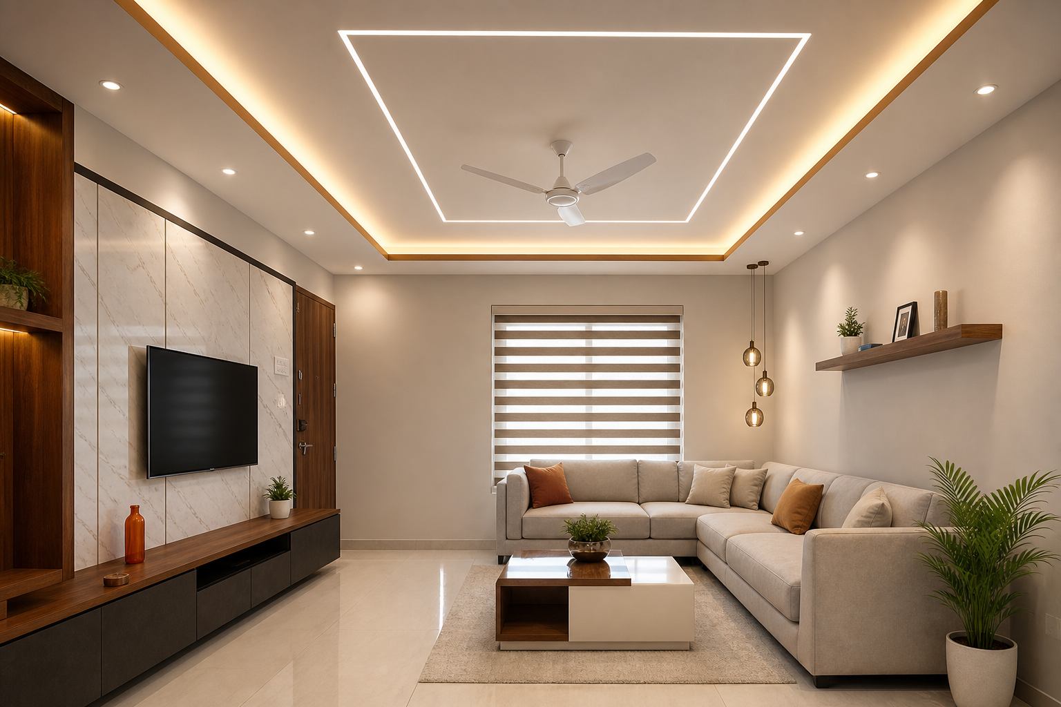 False Ceiling Works Across Bangalore